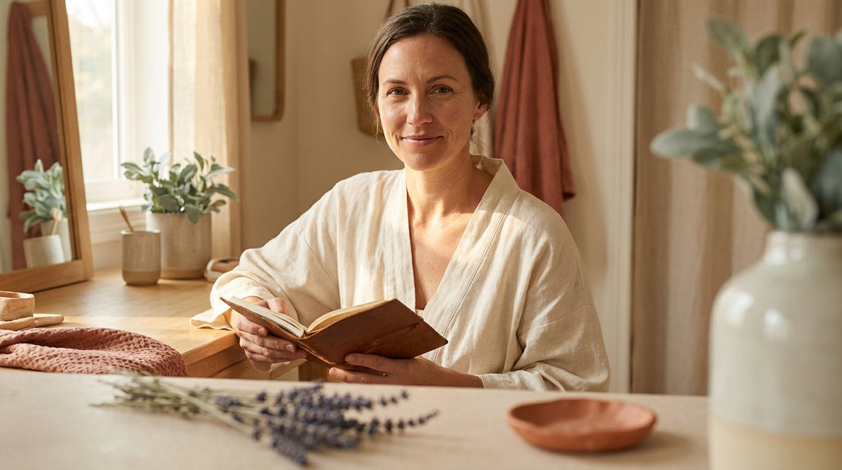 Woman in morning light as part of her DHEA hormone health routine