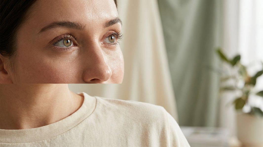Woman with healthy eyes, representing eye comfort and wellness