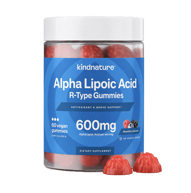 Alpha Lipoic Acid Gummies - Sugar-Free 600 mg R-ALA Supplement for Antioxidant & Nervous System Support