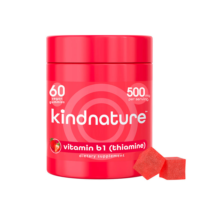 Vitamin B1 Gummies – High Potency Thiamine Supplement for Energy, Focus & Mood (500mg)