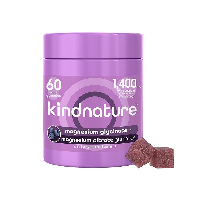 2-in-1 Magnesium Gummies – High Absorption Glycinate + Citrate for Sleep, Mood & Muscle Support