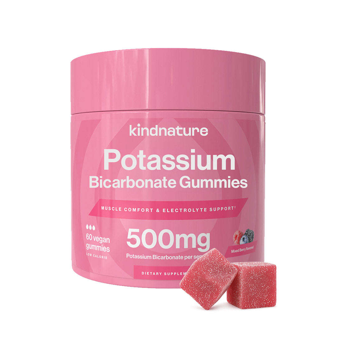 Potassium Supplement Gummies – 500mg for Leg Cramps, Hydration & Energy